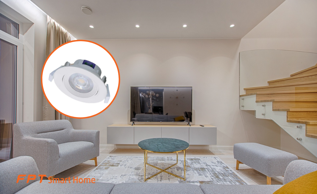 Đèn LED Downlight thông minh có thể ra lệnh bật tắt bằng giọng nói tiếng Việt