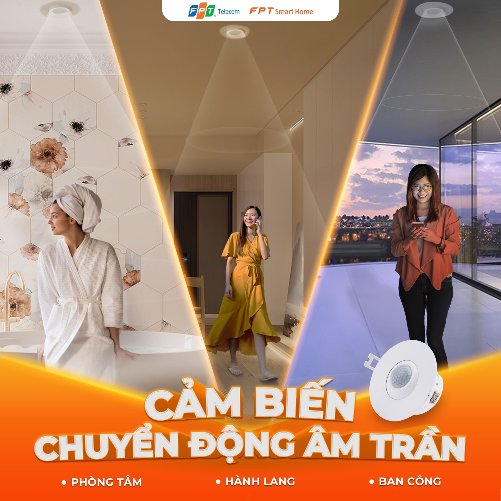 Cảm biến chuyển động âm trần tiện nghi không thể thiếu cho ngôi nhà đẹp